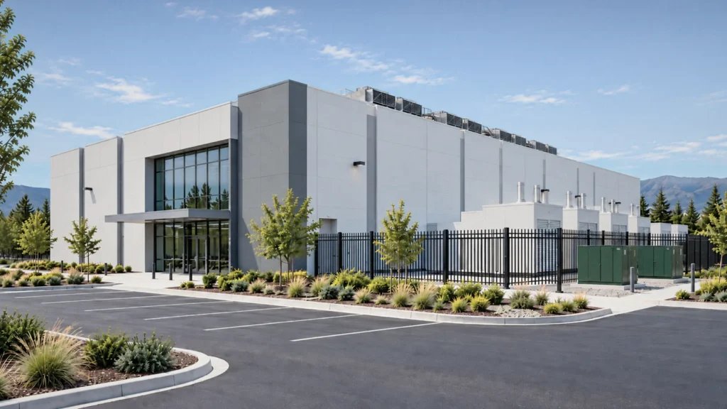 Data center electrical room with switchgear and UPS distribution equipment